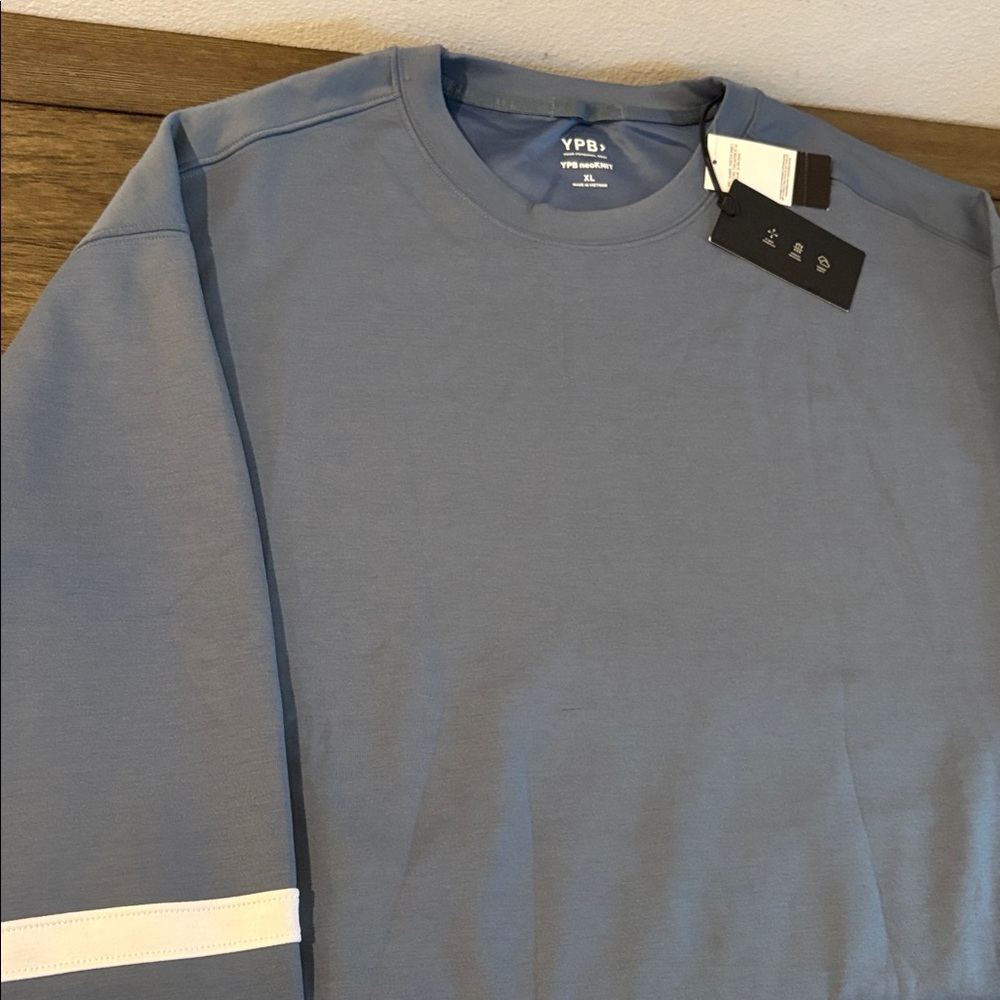 NWT [Abercrombie & Fitch] YPB neoKNIT Crewneck Sweatshirt Light Blue Women’s XL - Picture 5 of 12